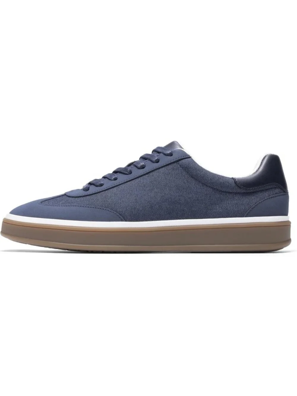 Men's Dark Blue Faux Suede Rubber Casual Comfortable Business Fashion Sneakers